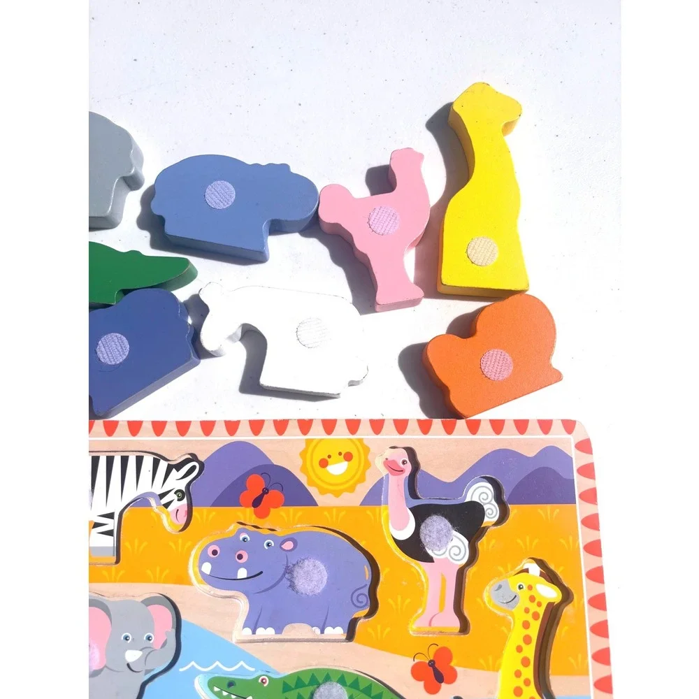 Melissa & Doug Safari Wooden Chunky Puzzle Kids One Size Multicolor Animals